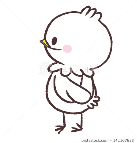 一幅白鳥斜向後方的插圖。 141107658