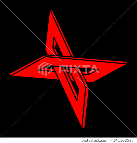 Impossible optical illusion shape. Optical art object. Impossible figures. Sacred geometry logo. Impossible optical illusion shape. Optical art object. Impossible figures. Sacred geometry logo. 141108585