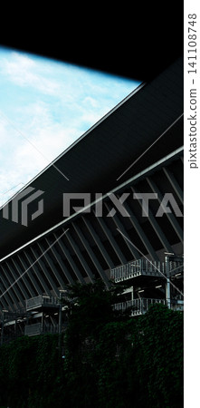 The dynamism of modern architecture: the exterior of the Tokyo Aquatic Center The dynamism of modern architecture: the exterior of the Tokyo Aquatic Center 141108748