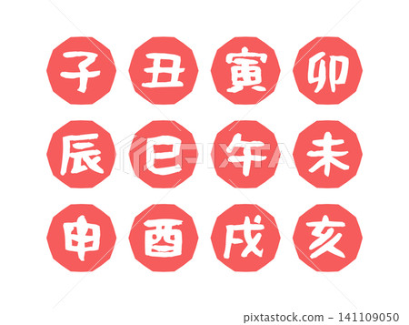 Zodiac Sign Icons Illustration Set (Red) Zodiac Sign Icons Illustration Set (Red) 141109050