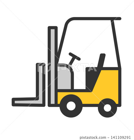 Illustration of a forklift Illustration of a forklift 141109291