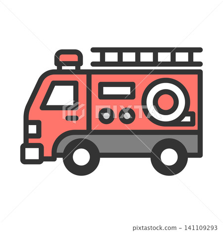 消防車的插圖 消防車的插圖 141109293