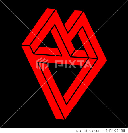 Illusion shapes. 3d geometry. Optical illusion figure. Sacred geometry logo. Illusion shapes. 3d geometry. Optical illusion figure. Sacred geometry logo. 141109466