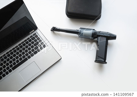 Electric air duster or fan for cleaning keyboard and laptop workspace Electric air duster or fan for cleaning keyboard and laptop workspace 141109567