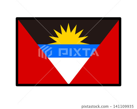Illustration of the flag of Antigua and Barbuda Illustration of the flag of Antigua and Barbuda 141109935