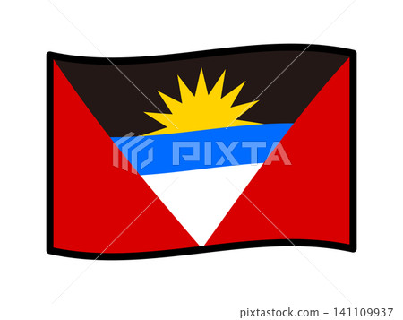 Antigua and Barbuda flag illustration material 3 Antigua and Barbuda flag illustration material 3 141109937