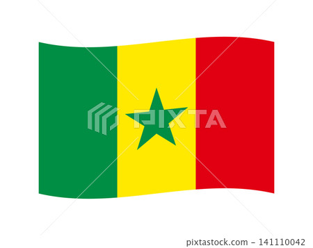Senegalese flag illustration material 4 Senegalese flag illustration material 4 141110042