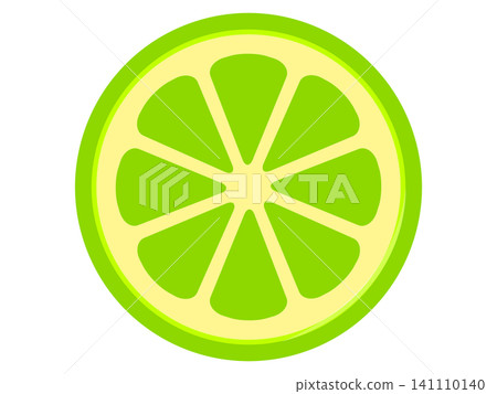 Illustration of sliced limes Illustration of sliced limes 141110140