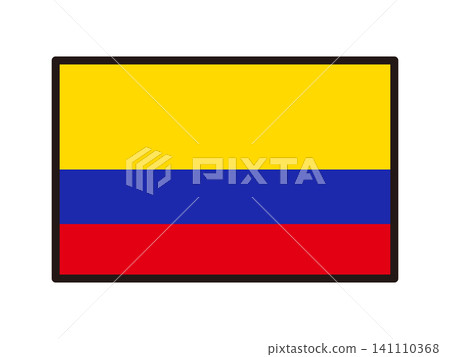 Colombian flag illustration material 141110368