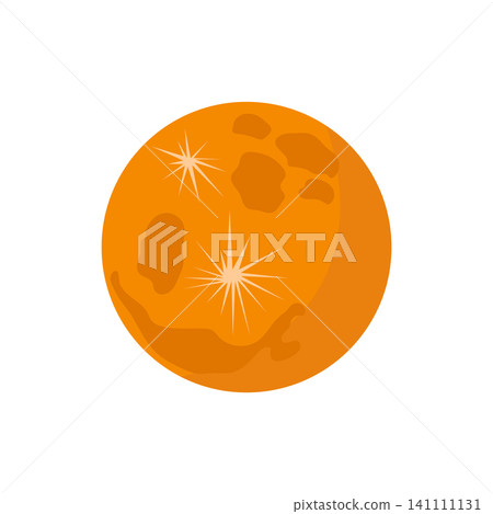 Large orange full moon vector illustration halloween night sky element Large orange full moon vector illustration halloween night sky element 141111131