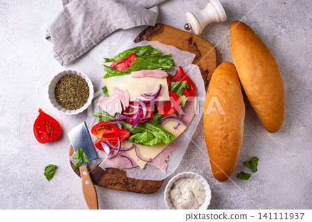 Trendy viral chopped Italian sandwich Trendy viral chopped Italian sandwich 141111937