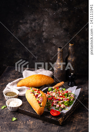 Trendy viral chopped Italian sandwich 141111941