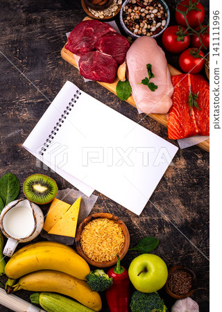 Clean eating balanced protein healthy food. Clean eating balanced protein healthy food. 141111996