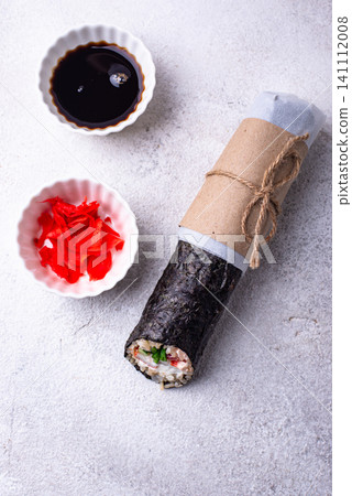 Trendy viral sushi burrito or shawarma Trendy viral sushi burrito or shawarma 141112008