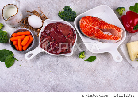 Product containing vitamin A. retinol and beta carotene 141112385