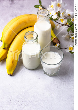 Korean banana milk, trendy drink Korean banana milk, trendy drink 141112446