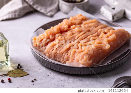 Raw fresh uncooked minced meat Raw fresh uncooked minced meat 141112664