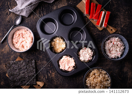 Trendy sushi muffin or cupcake Trendy sushi muffin or cupcake 141112673