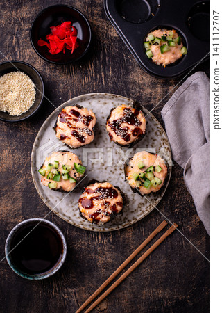 Trendy sushi muffin or cupcake Trendy sushi muffin or cupcake 141112707