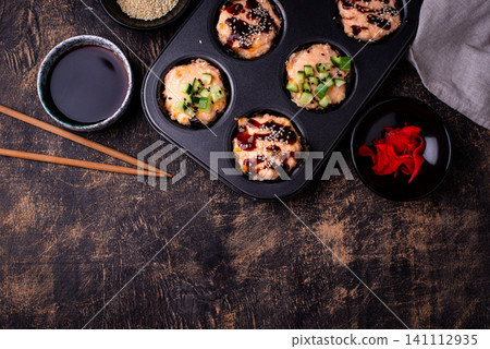 Trendy sushi muffin or cupcake Trendy sushi muffin or cupcake 141112935