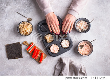 Trendy sushi muffin or cupcake Trendy sushi muffin or cupcake 141112940