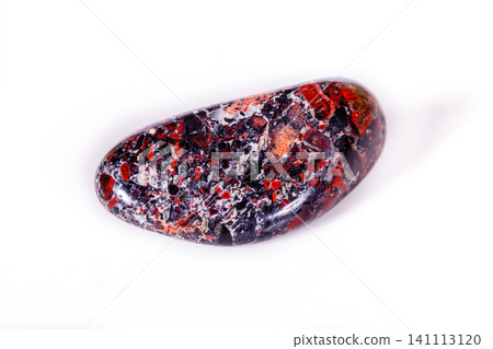 Macro mineral stone Jasper leopard on white background Macro mineral stone Jasper leopard on white background 141113120