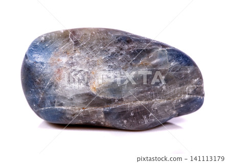 Macro mineral stone sapphire on white background Macro mineral stone sapphire on white background 141113179