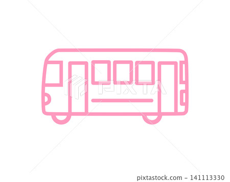 Simple and cute bus icon (pink) Simple and cute bus icon (pink) 141113330