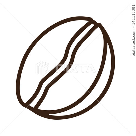 Simple coffee bean icon without background Simple coffee bean icon without background 141113391