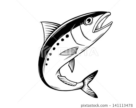 沙丁魚的插圖,沙丁魚是一種美味的魚類。 沙丁魚的插圖,沙丁魚是一種美味的魚類。 141113478