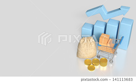 E commerce Growth And Shopping Profit Success Concept 3d render. E commerce Growth And Shopping Profit Success Concept 3d render. 141113683