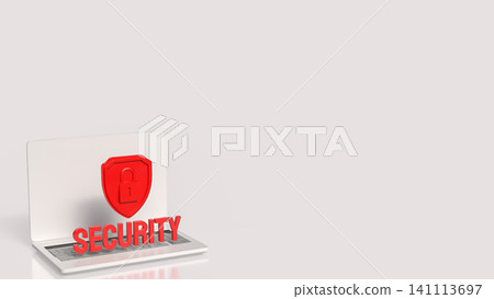 Laptop Security Shield For Digital Data Protection 3d render. Laptop Security Shield For Digital Data Protection 3d render. 141113697