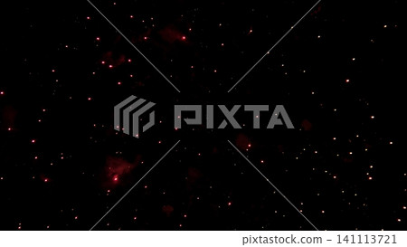 Black space background filled with scattered glowing red and orange points, faint nebula clouds, and deep darkness, forming mysterious cosmic backdrop with dramatic atmospheric Black space background filled with scattered glowing red and orange points, faint nebula clouds, and deep darkness, forming mysterious cosmic backdrop with dramatic atmospheric 141113721