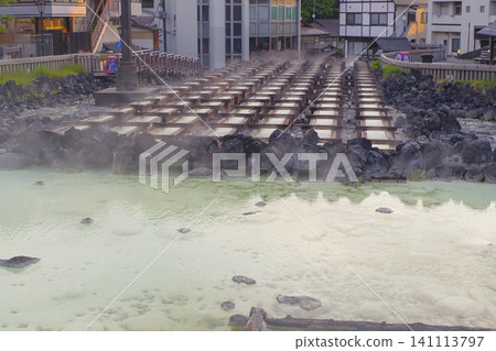 Kusatsu Onsen, a famous hot spring resort in Gunma Prefecture Kusatsu Onsen, a famous hot spring resort in Gunma Prefecture 141113797