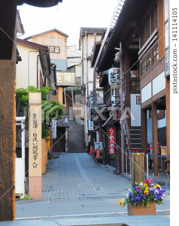 Kusatsu Onsen town in Gunma Prefecture, early morning, May Kusatsu Onsen town in Gunma Prefecture, early morning, May 141114105