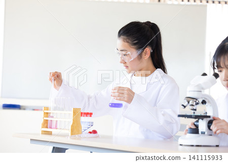 Science school: Students studying science Science school: Students studying science 141115933