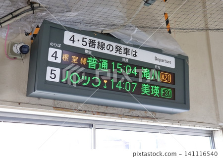 Tourist monument inside Furano Station Tourist monument inside Furano Station 141116540