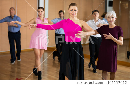 woman horeografer dances paso doble woman horeografer dances paso doble 141117412