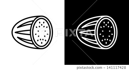 Simple watermelon vector icon 141117428