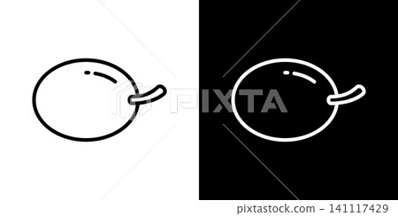 老虎機上的李子圖案的簡單向量圖示。 老虎機上的李子圖案的簡單向量圖示。 141117429