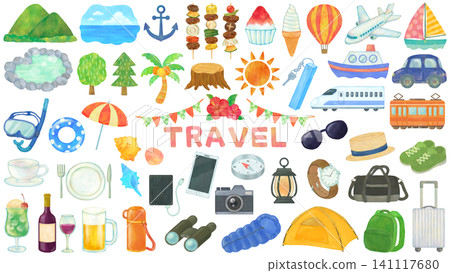 A set of illustrations inspired by travel. A set of illustrations inspired by travel. 141117680