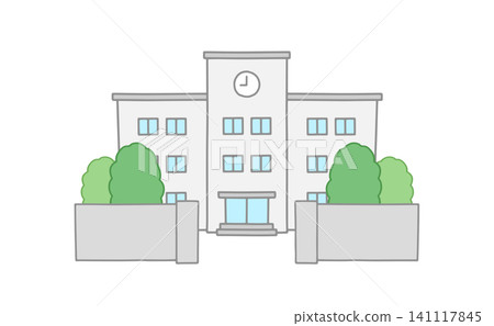 School building illustration School building illustration 141117845