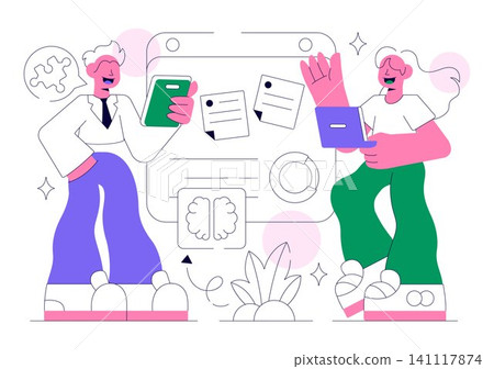 Neurodiversity in Workplace Illustration Featuring Inclusive Team Collaboration, Diverse Thinking, Cognitive Diversity and Accessible Work Environment Neurodiversity in Workplace Illustration Featuring Inclusive Team Collaboration, Diverse Thinking, Cognitive Diversity and Accessible Work Environment 141117874