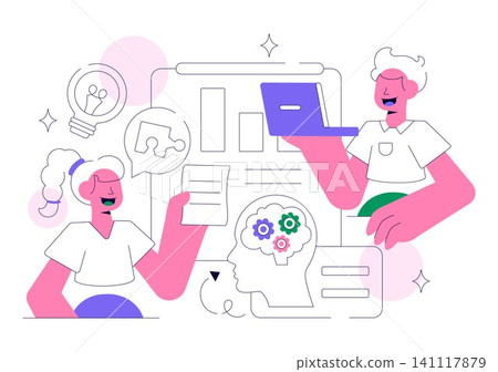 Neurodiversity in Workplace Illustration Featuring Inclusive Team Collaboration, Diverse Thinking, Cognitive Diversity and Accessible Work Environment Neurodiversity in Workplace Illustration Featuring Inclusive Team Collaboration, Diverse Thinking, Cognitive Diversity and Accessible Work Environment 141117879