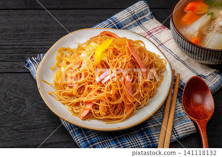 chinese Stir-Fried Rice Vermicelli Noodles with Sliced Ham and Vegetables chinese Stir-Fried Rice Vermicelli Noodles with Sliced Ham and Vegetables 141118132