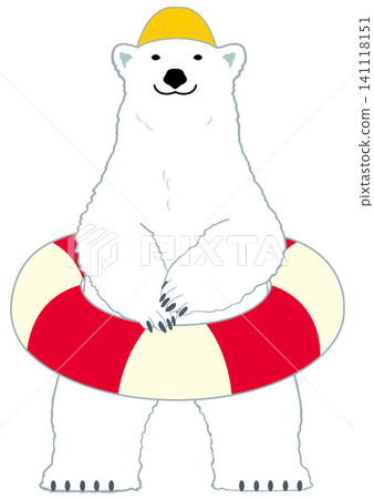 An illustration of a polar bear going to the beach. An illustration of a polar bear going to the beach. 141118151
