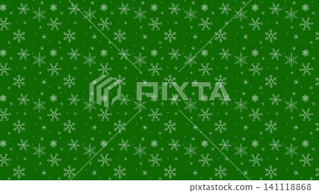Winter snowflake pattern, seamless design on a green background (16:9) Winter snowflake pattern, seamless design on a green background (16:9) 141118868