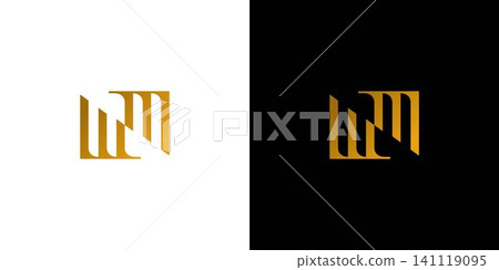 Elegant and luxury letter WM initials logo design Elegant and luxury letter WM initials logo design 141119095