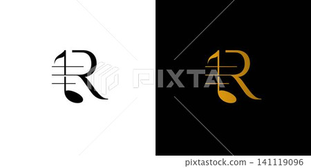 Modern and elegant R music logo design Modern and elegant R music logo design 141119096
