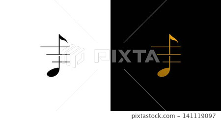 Simple and modern music note logo design Simple and modern music note logo design 141119097